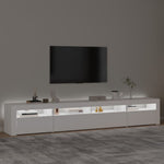 TV Cabinet LED Lights 240cm Entertainment Unit | HomeAndLiving