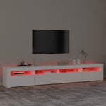 TV Cabinet LED Lights 240cm Entertainment Unit | HomeAndLiving