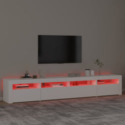 TV Cabinet LED Lights 240cm Entertainment Unit | HomeAndLiving