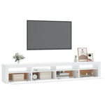 TV Cabinet LED Lights 240cm Entertainment Unit | HomeAndLiving