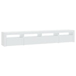 TV Cabinet LED Lights 240cm Entertainment Unit | HomeAndLiving