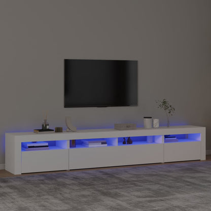 TV Cabinet LED Lights 240cm Entertainment Unit | HomeAndLiving