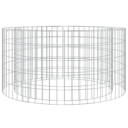 Gabion Fire Pit Round 100cm Galvanised | HomeAndLiving