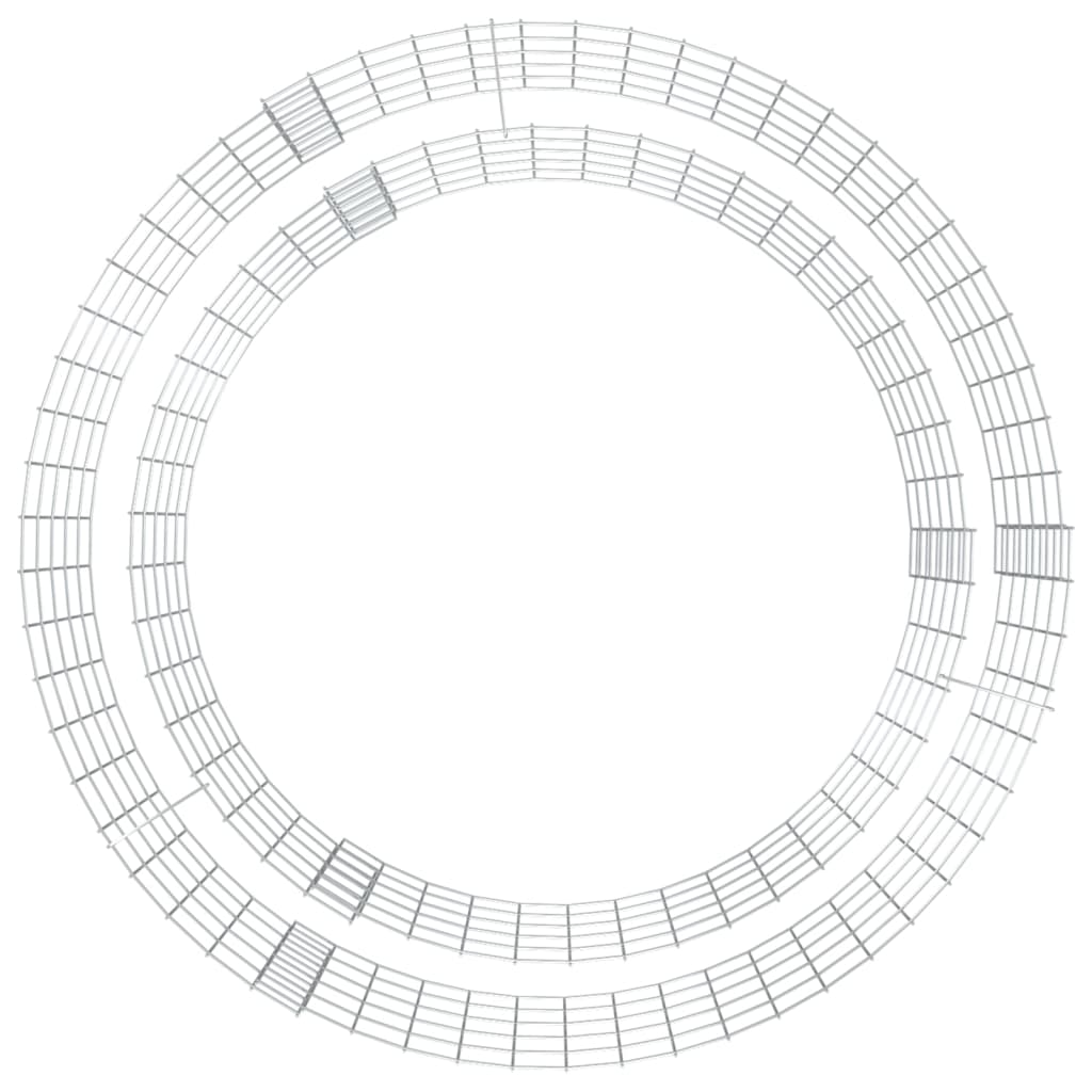 Gabion Fire Pit Round 100cm Galvanised | HomeAndLiving