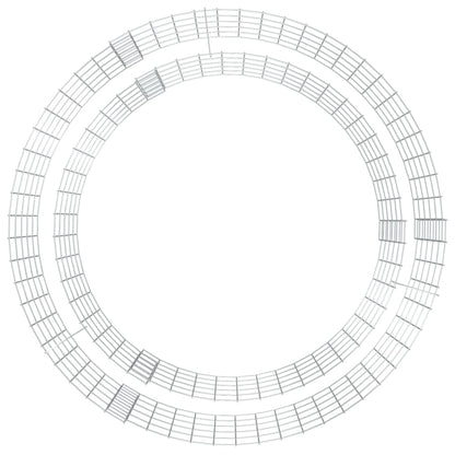 Gabion Fire Pit Round 100cm Galvanised | HomeAndLiving
