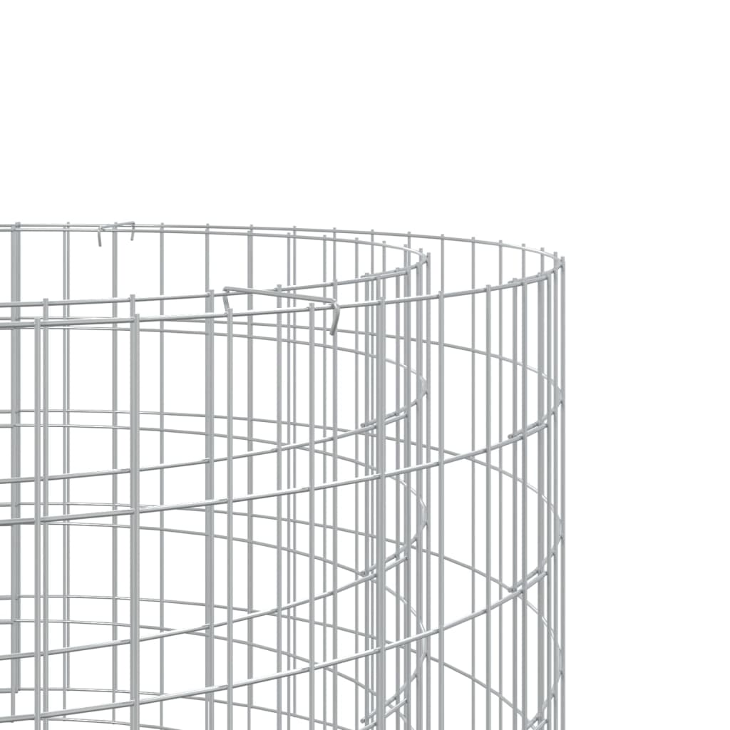 Gabion Fire Pit Round 100cm Galvanised | HomeAndLiving