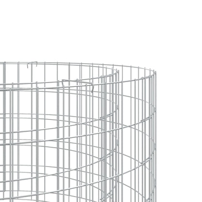 Gabion Fire Pit Round 100cm Galvanised | HomeAndLiving