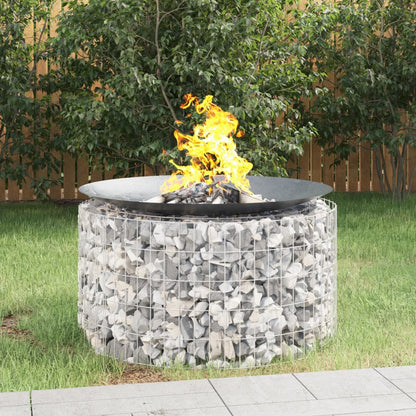 Gabion Fire Pit Round 100cm Galvanised | HomeAndLiving