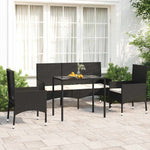 Functional 4 Piece Garden Lounge Set Lounge Area Garden Leisure