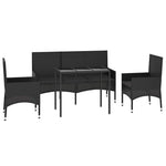 Space Saving 4 Piece Garden Lounge Set Home Decor Accent Evening