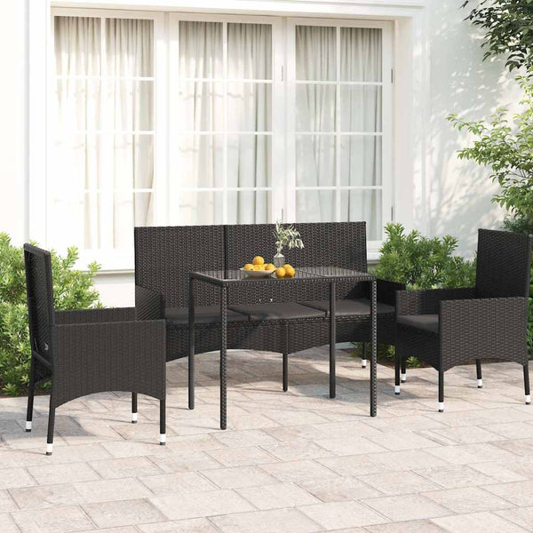  Space Saving 4 Piece Garden Lounge Set Home Decor Accent Evening