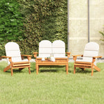 4-Piece Solid Acacia Adirondack Garden Lounge Set