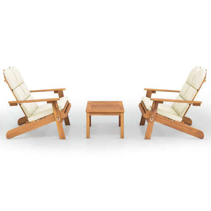 3-Piece Adirondack Garden Lounge in Solid Acacia