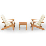 3-Piece Adirondack Garden Lounge in Solid Acacia