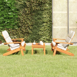 3-Piece Adirondack Garden Lounge in Solid Acacia