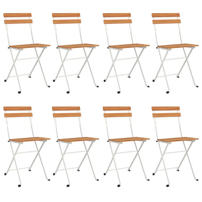 Decorative Folding Bistro Chairs 8 pcs Home Use Modern Living 