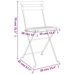 Decorative Folding Bistro Chairs 8 pcs Home Use Modern Living