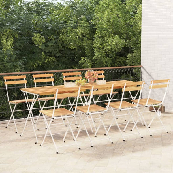  Decorative Folding Bistro Chairs 8 pcs Home Use Modern Living