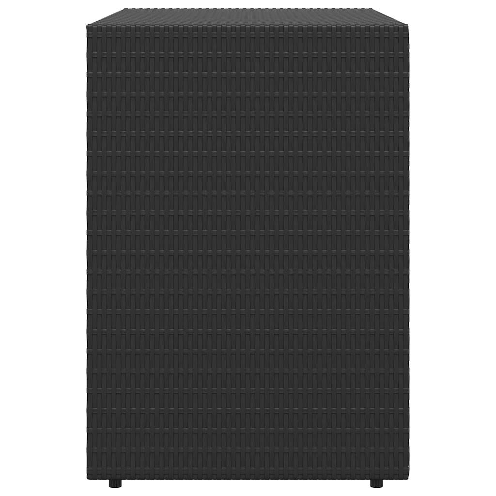 Poly Rattan Garden Storage Cabinet Black | HomeAndLiving