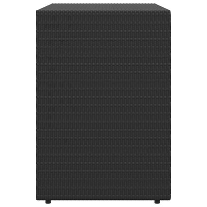 Poly Rattan Garden Storage Cabinet Black | HomeAndLiving