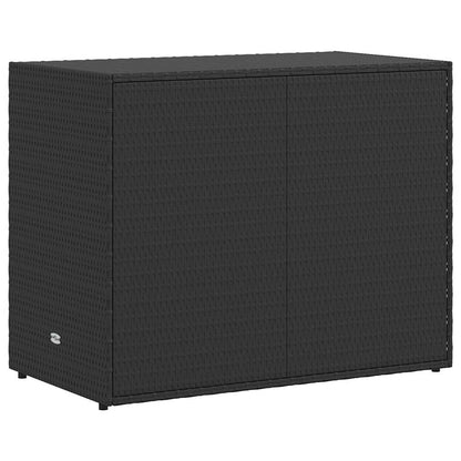 Poly Rattan Garden Storage Cabinet Black | HomeAndLiving