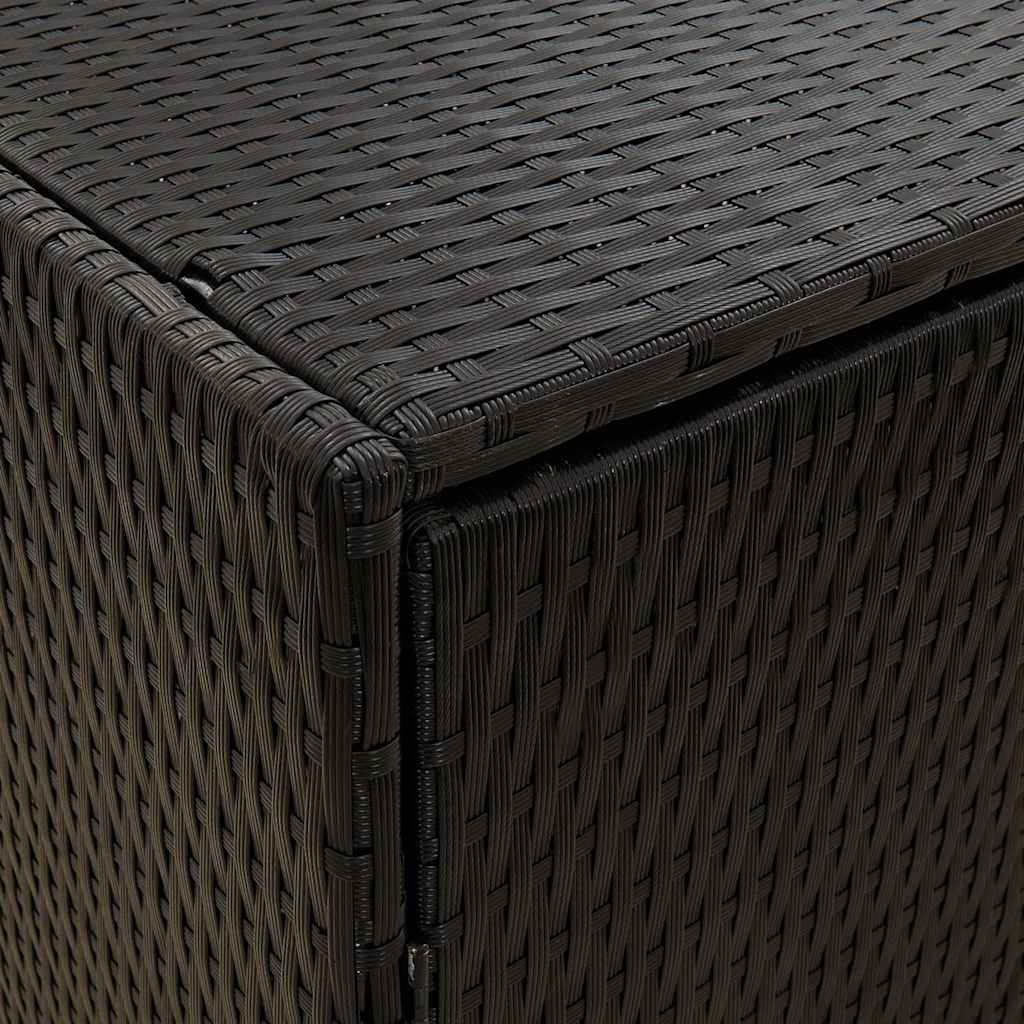 Poly Rattan Garden Storage Cabinet Black | HomeAndLiving