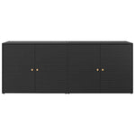Outdoor Rattan Storage Cabinet 198cm Black | HomeAndLiving