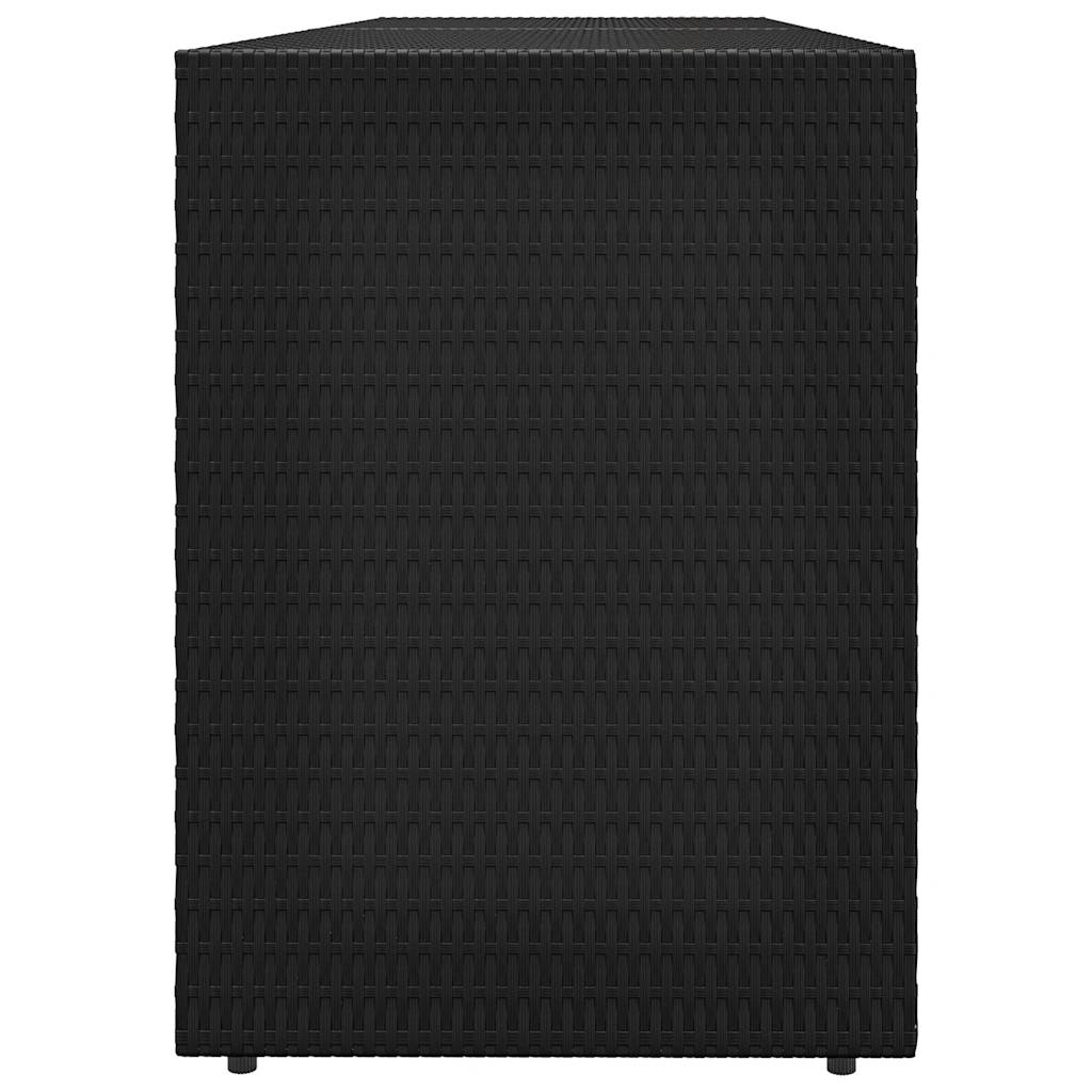 Outdoor Rattan Storage Cabinet 198cm Black | HomeAndLiving
