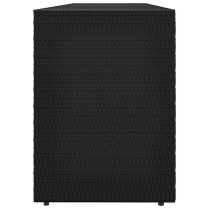 Outdoor Rattan Storage Cabinet 198cm Black | HomeAndLiving