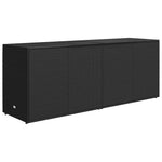 Outdoor Rattan Storage Cabinet 198cm Black | HomeAndLiving
