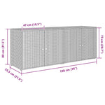 Outdoor Rattan Storage Cabinet 198cm Black | HomeAndLiving