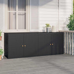Outdoor Rattan Storage Cabinet 198cm Black | HomeAndLiving