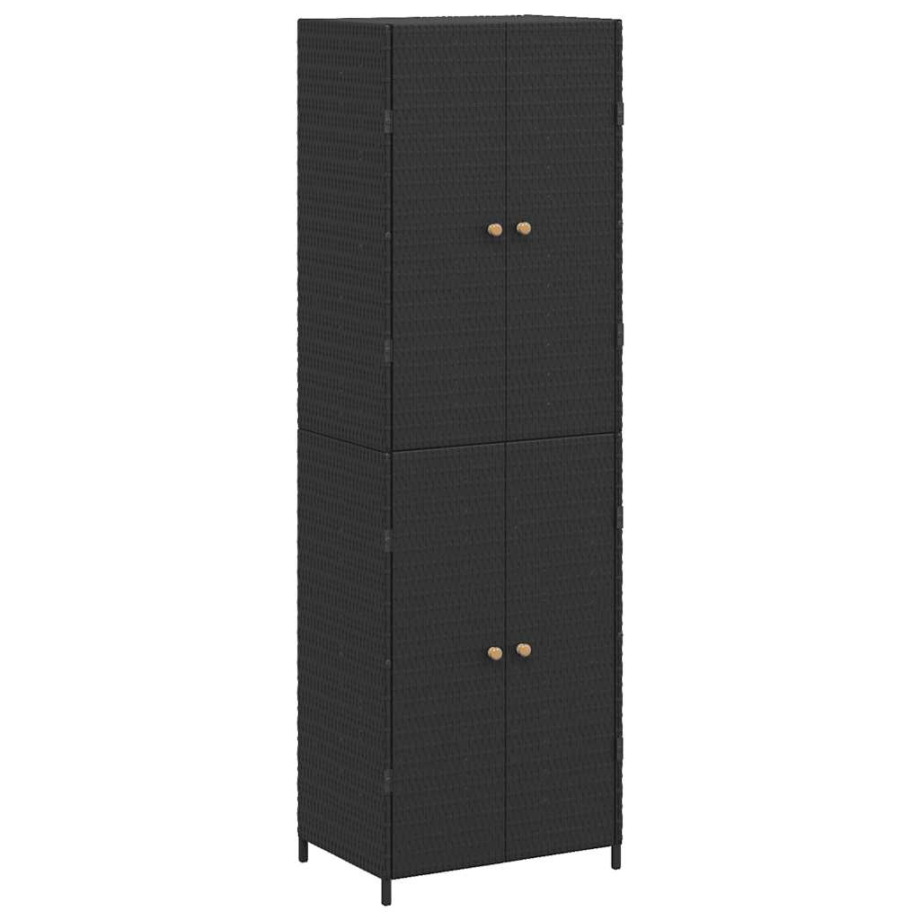 Garden Storage Cabinet Poly Rattan 180cm | HomeAndLiving