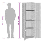 Garden Storage Cabinet Poly Rattan 180cm | HomeAndLiving