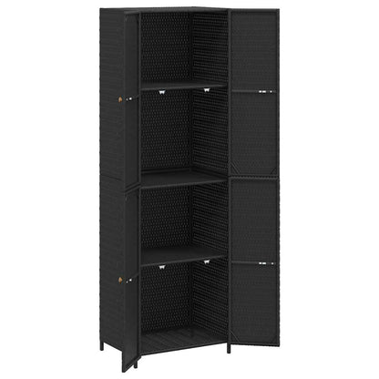 Garden Storage Cabinet Poly Rattan 180cm | HomeAndLiving
