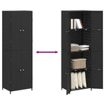 Garden Storage Cabinet Poly Rattan 180cm | HomeAndLiving