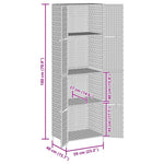 Garden Storage Cabinet Poly Rattan 180cm | HomeAndLiving