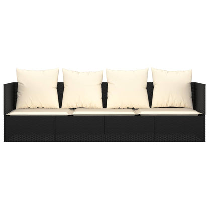 Minimalist Outdoor Lounge Bed with Cushions Patio Setup Home Comfort 