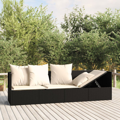 Minimalist Outdoor Lounge Bed with Cushions Patio Setup Home Comfort 