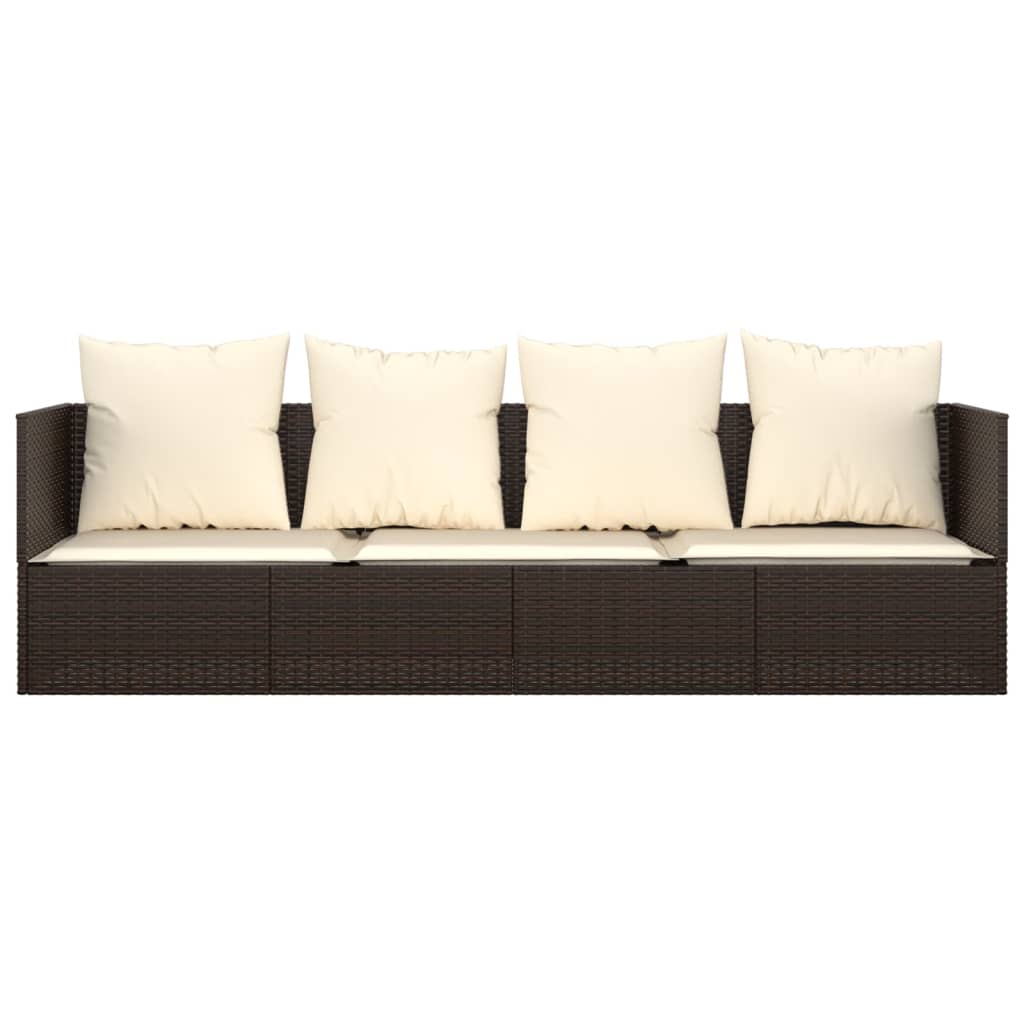 Space Saving Outdoor Lounge Bed with Cushions Daily Living Essential Essentials 