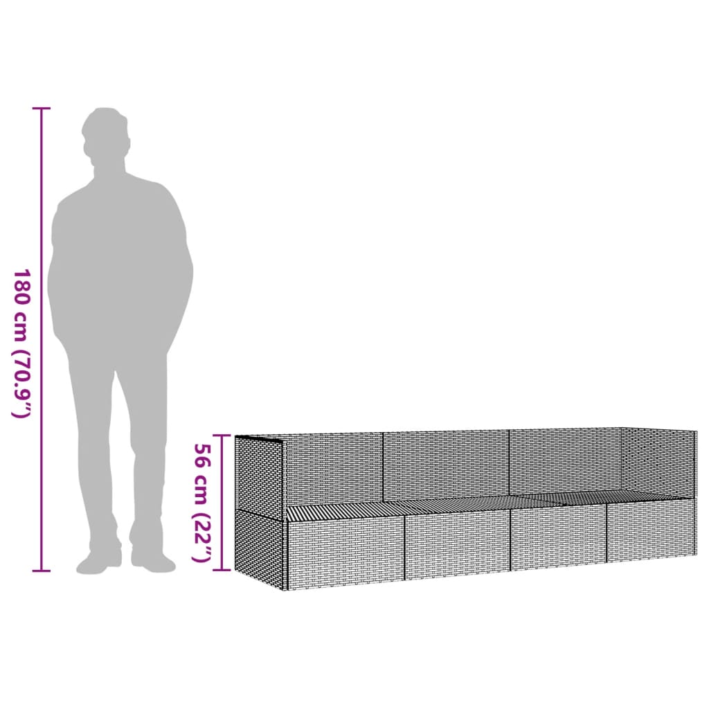 Space Saving Outdoor Lounge Bed with Cushions Daily Living Essential Essentials 