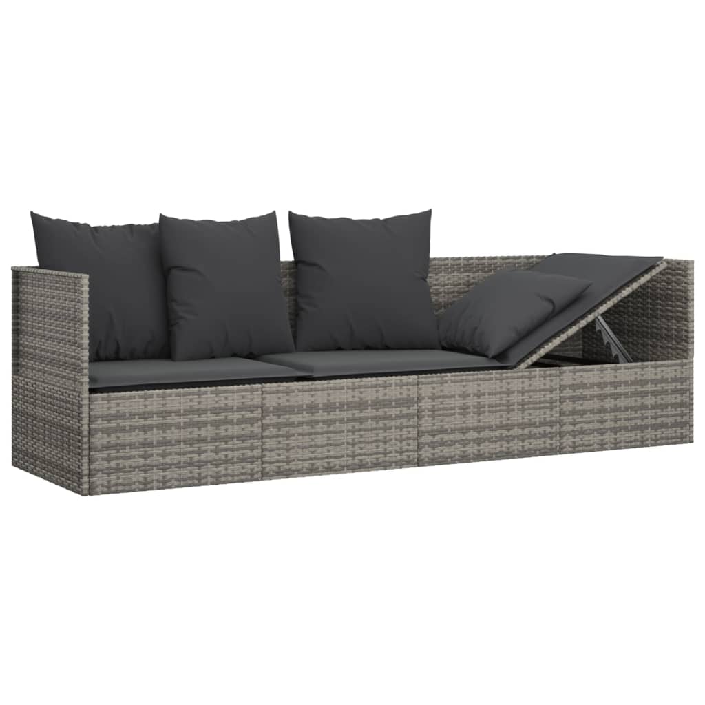 Minimalist Outdoor Lounge Bed with Cushions Relaxing Seating Essentials 