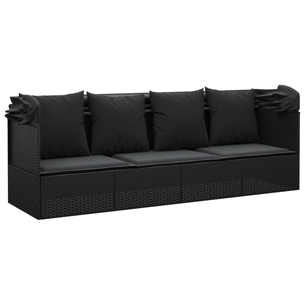 Contemporary Outdoor Lounge Bed with Roof Patio Setup Outdoor Living 