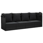 Contemporary Outdoor Lounge Bed with Roof Patio Setup Outdoor Living