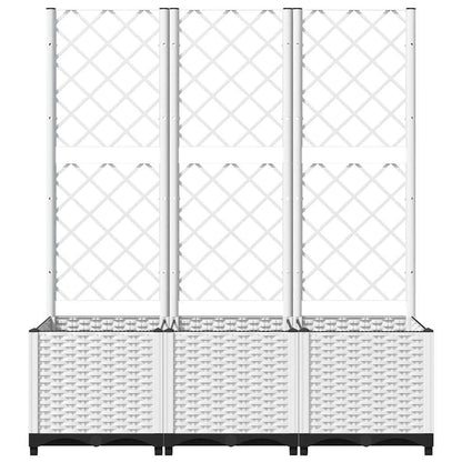 Garden Planter Trellis White 120x40x136cm | HomeAndLiving