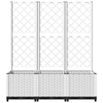 Garden Planter Trellis White 120x40x136cm | HomeAndLiving