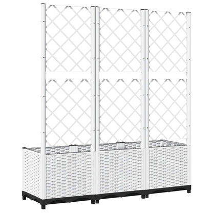 Garden Planter Trellis White 120x40x136cm | HomeAndLiving