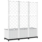 Garden Planter Trellis White 120x40x136cm | HomeAndLiving