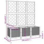 Garden Planter Trellis White 120x40x136cm | HomeAndLiving