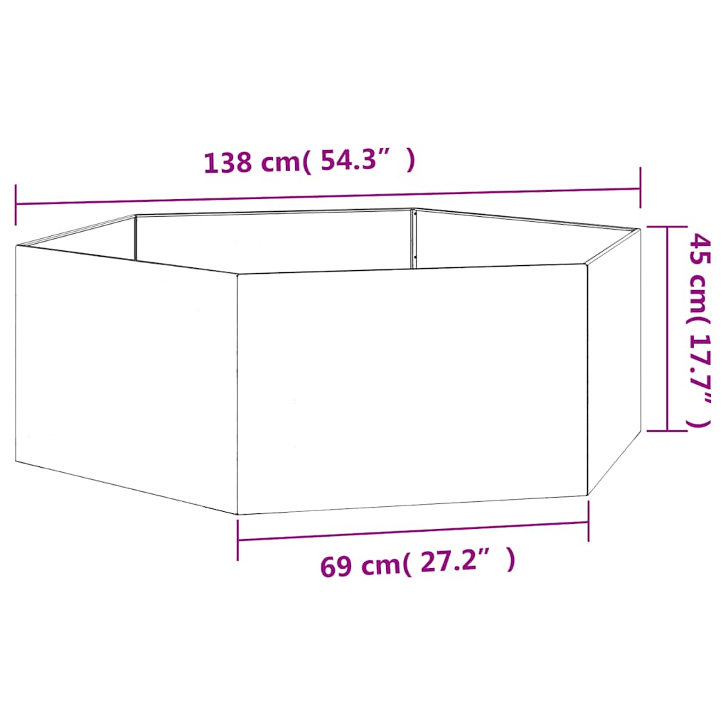 Corten Steel Planter 138x120cm Raised Garden Bed | HomeAndLiving